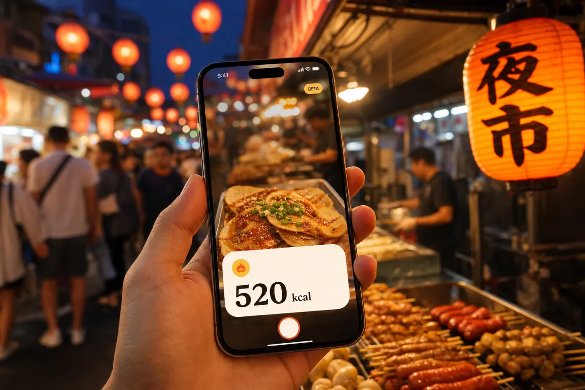 FoodLens — scanning a night-market meal for calories